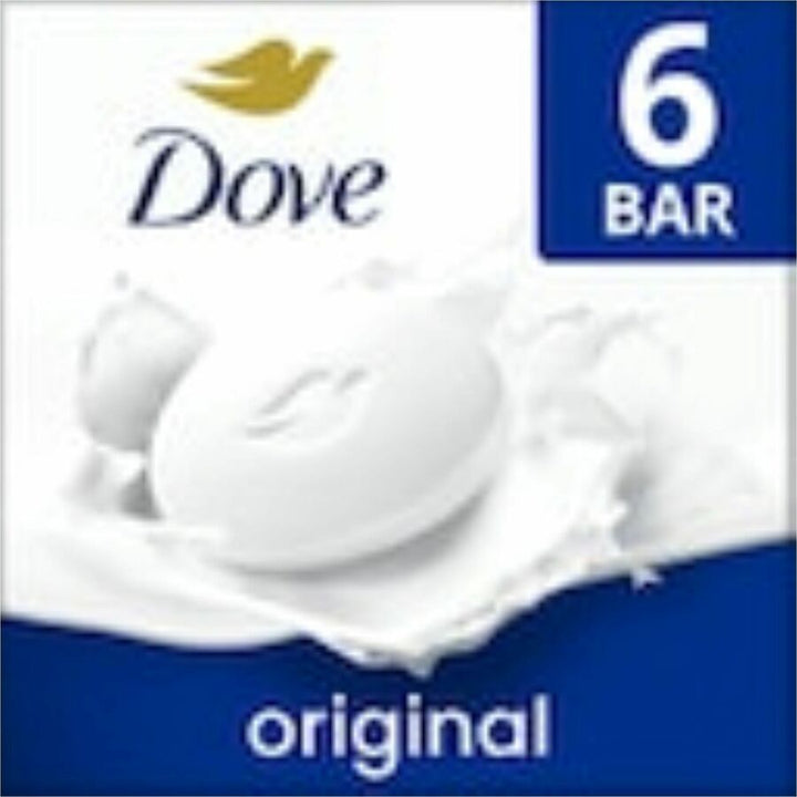 Image of Dove 61011 Original Body Bar, For Dry Skin, 4 oz, Body, Skin, Moisturizing, White, 6 / Pack