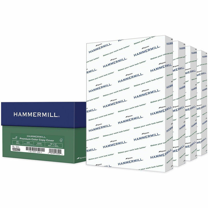 Image of Hammermill® Premium Color Copy Cover, 100 Bright, 80 lb Cover Weight, 18 x 12, 250 Sheets/Pack, 4 Packs/Carton