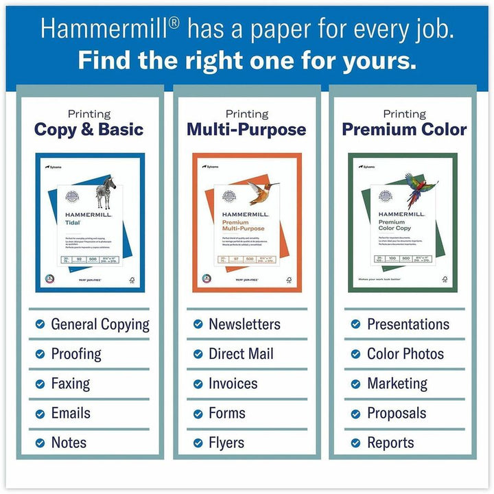Image of Hammermill® Premium Color Copy Cover, 100 Bright, 80 lb Cover Weight, 18 x 12, 250 Sheets/Pack, 4 Packs/Carton