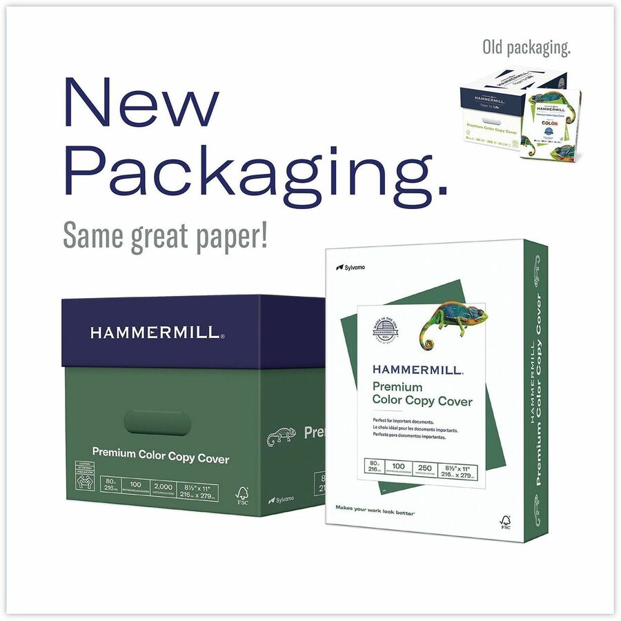 Image of Hammermill® Premium Color Copy Cover, 100 Bright, 80 lb Cover Weight, 18 x 12, 250 Sheets/Pack, 4 Packs/Carton