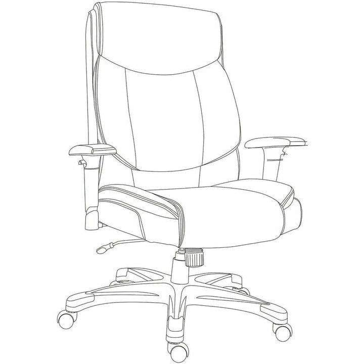 Image of Lorell 63272 Sera High-Back Manager Chair with Height-Adjustable Arms