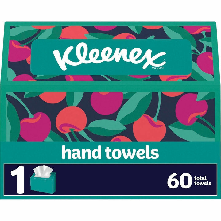 Image of Kleenex 38586CT Disposable Hand Towels, 1 Ply, 8" W x 9.10" Length, White, Paper, 60 Towels/Box, 6 / Carton