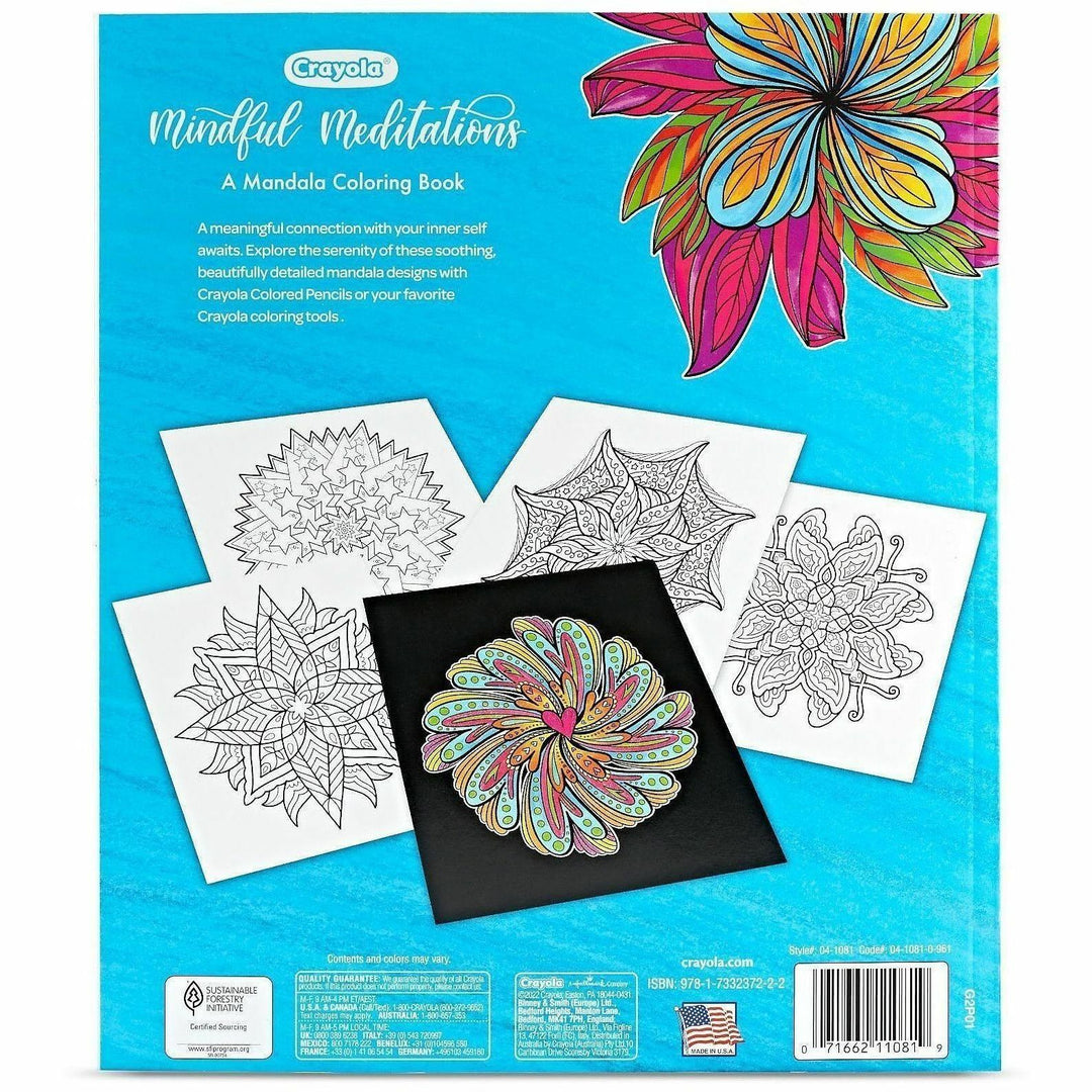 Image of Crayola 041081 Mandala Coloring Book, 40 Pages, Book, 1 Each