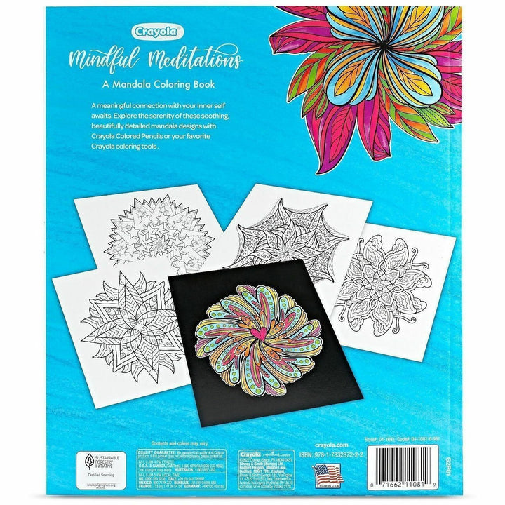Image of Crayola 041081 Mandala Coloring Book, 40 Pages, Book, 1 Each