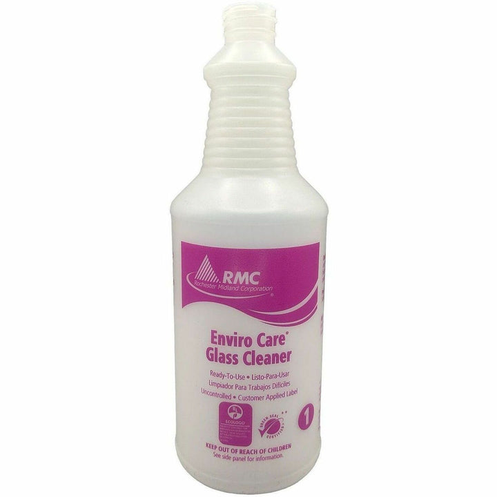 Image of RMC 35064314 Enviro Care Glass Cleaner Bottle, For Glass, Surface, Spray, 32 oz (2 lb), Bio-based, Purple Spray Bottle, 6 / Carton
