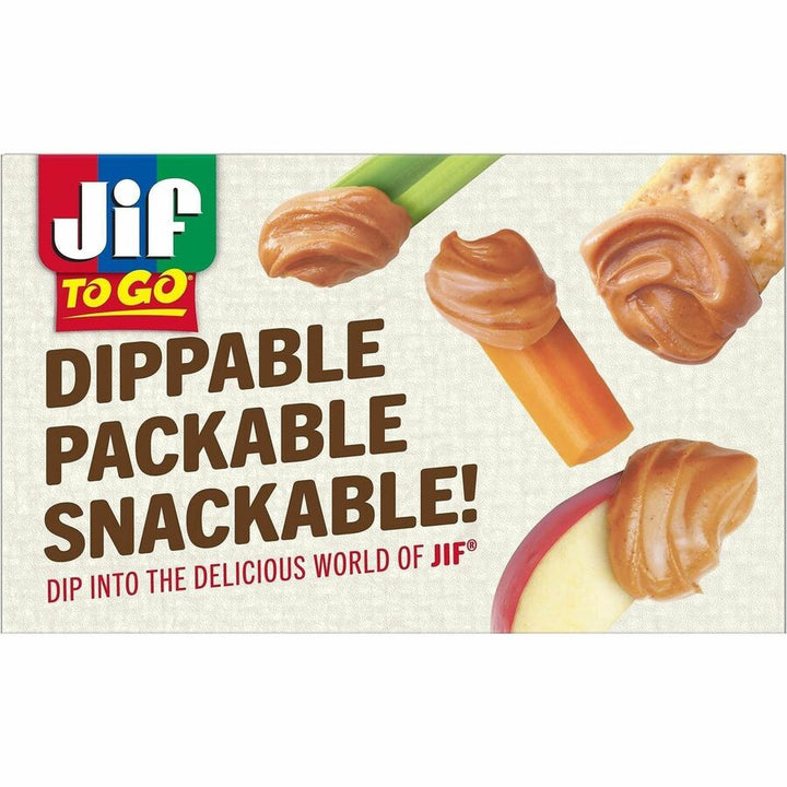 Image of Jif 99266 To-Go Creamy Natural Peanut Butter Cups, Natural, Creamy, 1.10 oz, 8 / Pack