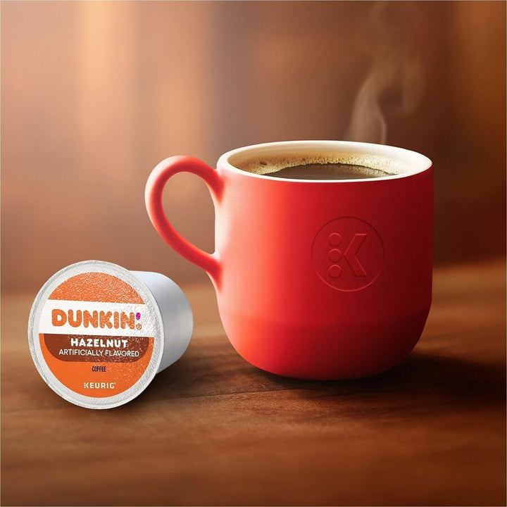 Image of Dunkin' Donuts® 1270CT Hazelnut Coffee, Medium, 22 K-Cup, K-Cup, Hazelnut, Original Blend, 4 / Carton