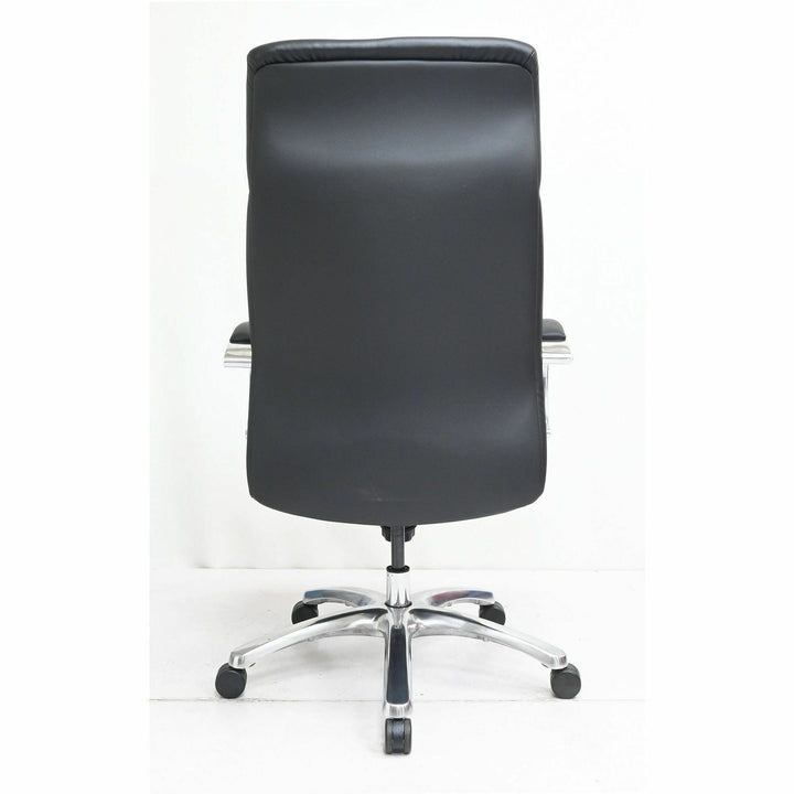 Image of Lorell 63310 Pike High Back Executive Chair, High Back, Black, Polyurethane, Armrest, 1 Each