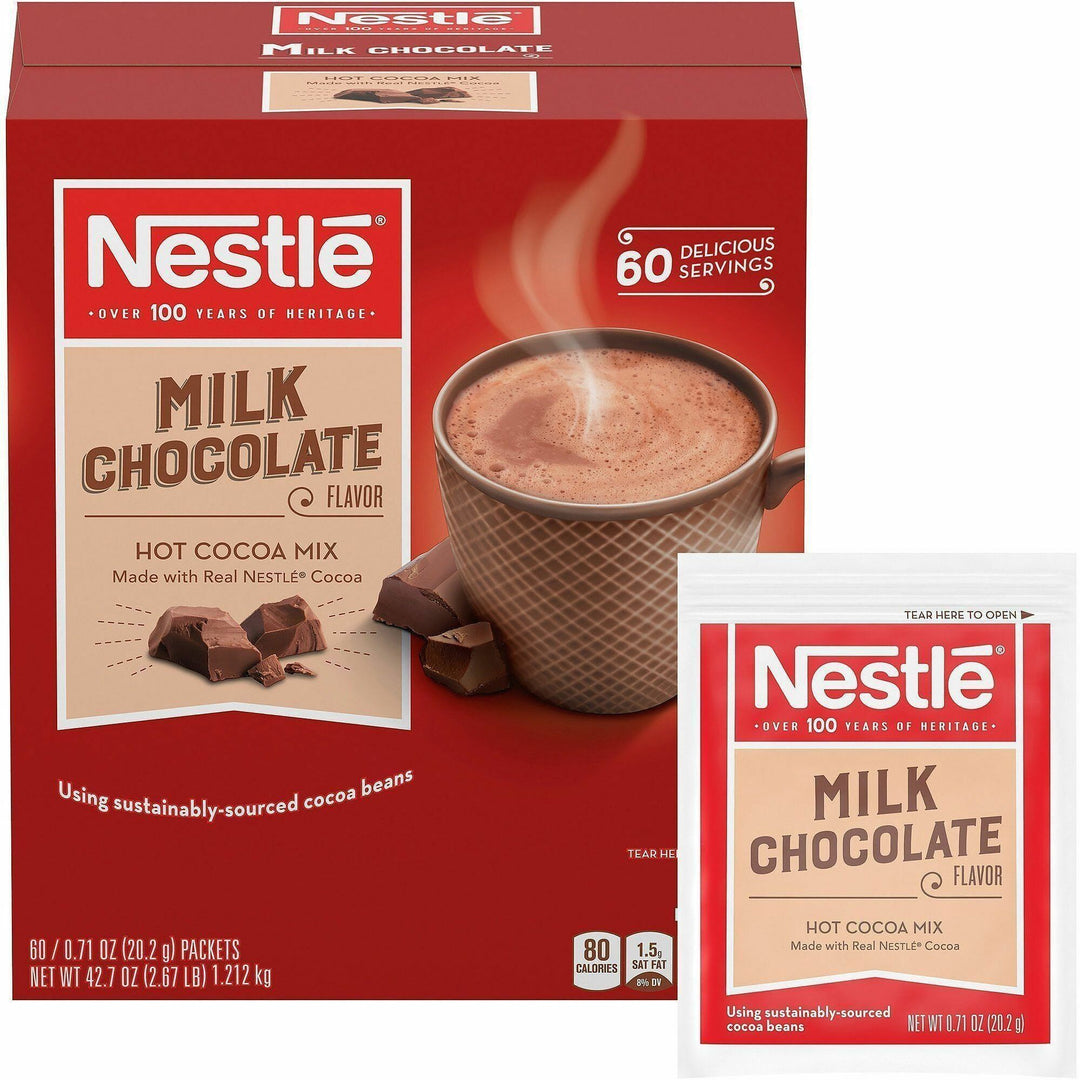 Image of Nestle 26791CT Rich Hot Chocolate Packets, 0.71 oz, Milk Chocolate, Hot Cocoa, 6 / Carton