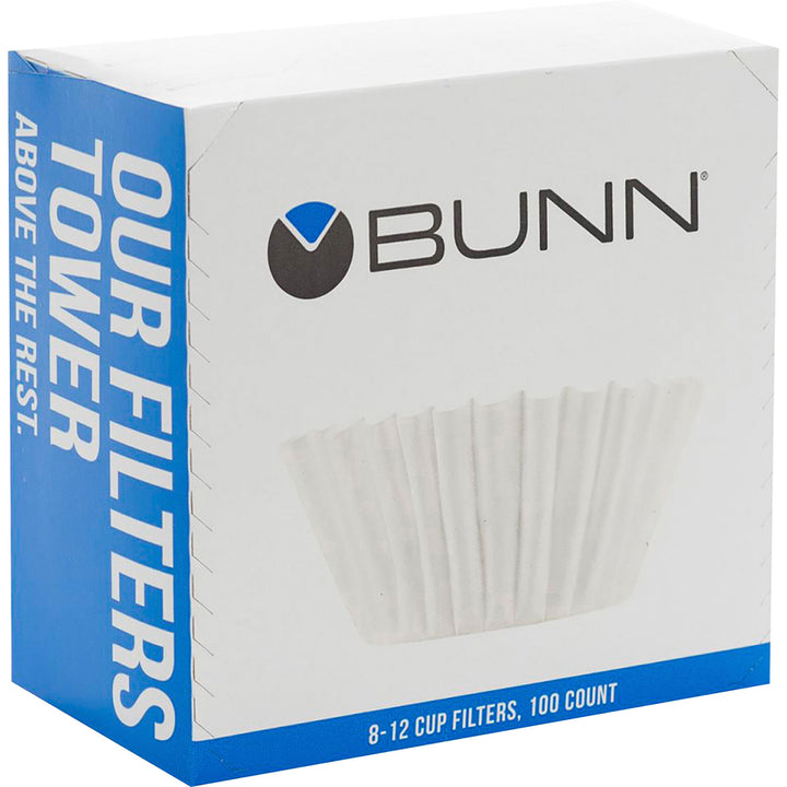 Image of BUNN 201040001CT Home Brewer Coffee Filters, 100 Filter(s), 12 Cup(s), 100/Pack, 12 / Carton, White