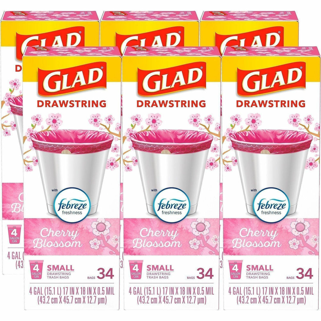 Image of Glad 79274CT Odorshield Small Drawstring Trash Bags
