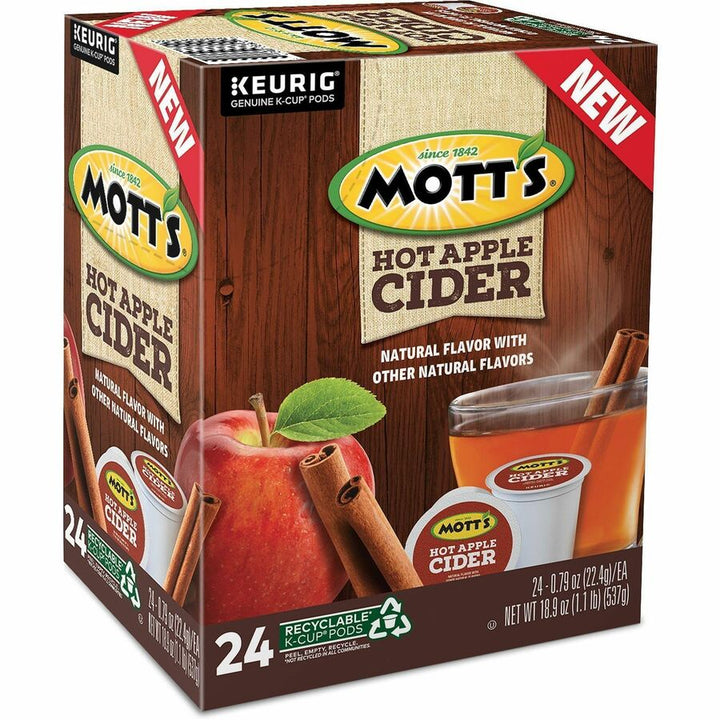 Image of Mott's® 8604CT Hot Apple Cider, Concentrate, 8 fl oz (237 mL), Apple Cider, Natural, 4 / Carton