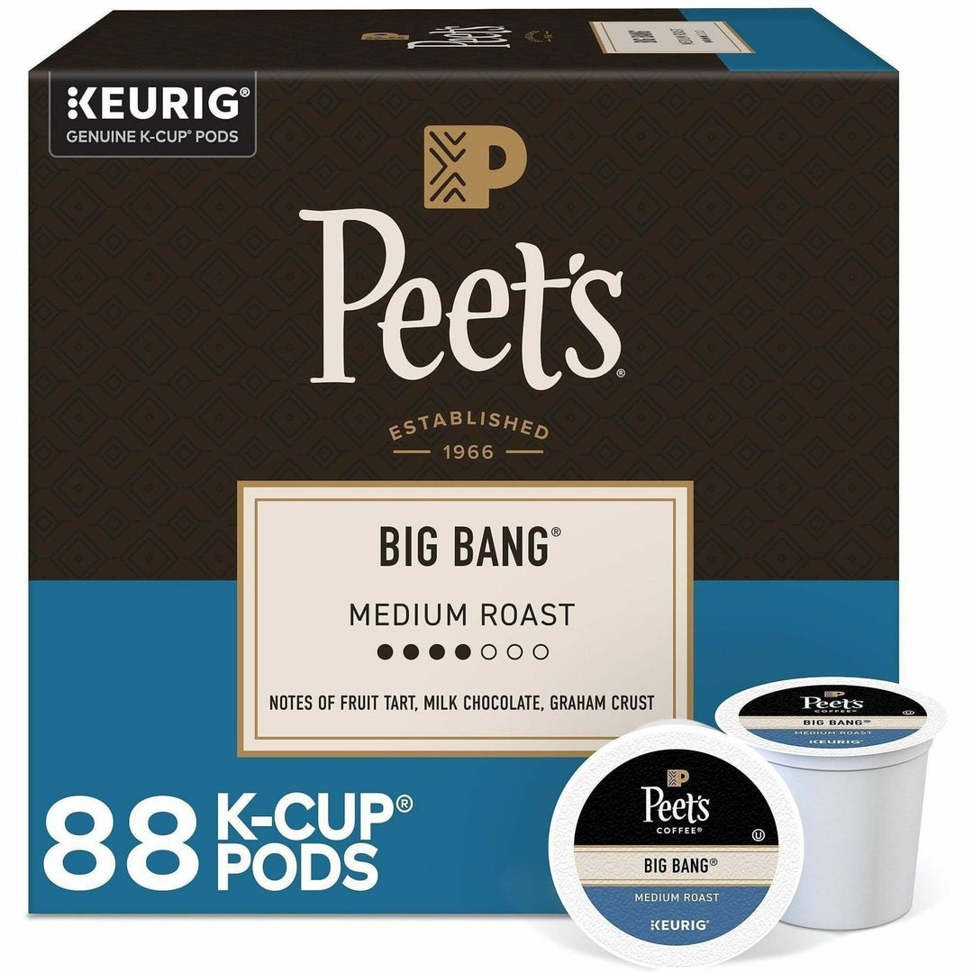 Image of Peet's 2407CT Big Bang Coffee, Compatible with Keurig Brewer, Medium, 22 K-Cup, K-Cup, Big Bang, 4 / Carton