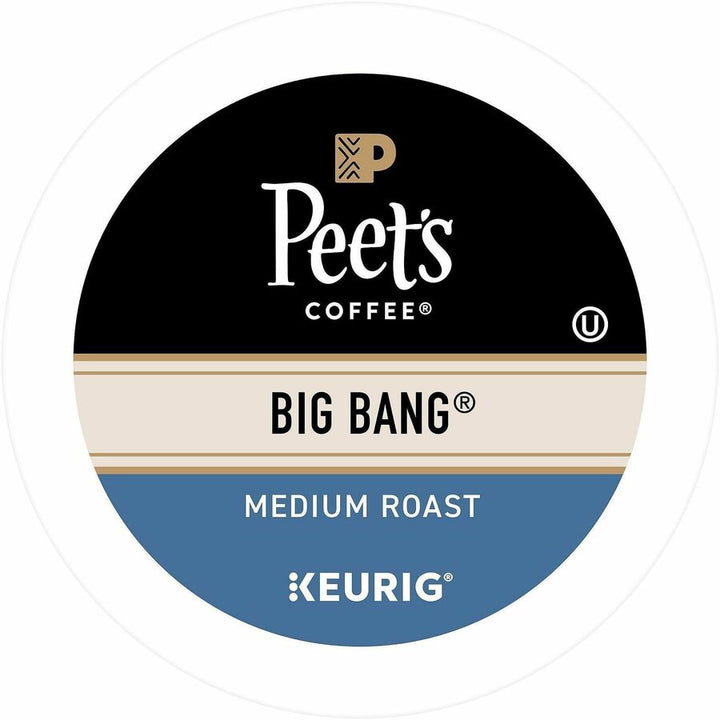 Image of Peet's 2407CT Big Bang Coffee, Compatible with Keurig Brewer, Medium, 22 K-Cup, K-Cup, Big Bang, 4 / Carton