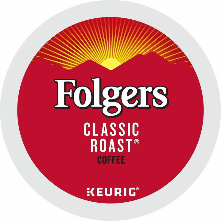 Image of Folger 7456CT Classic Roast Coffee, Compatible with Keurig K-Cup Brewer, American, Medium, 24 K-Cup, K-Cup, Classic Roast, 4 / Carton