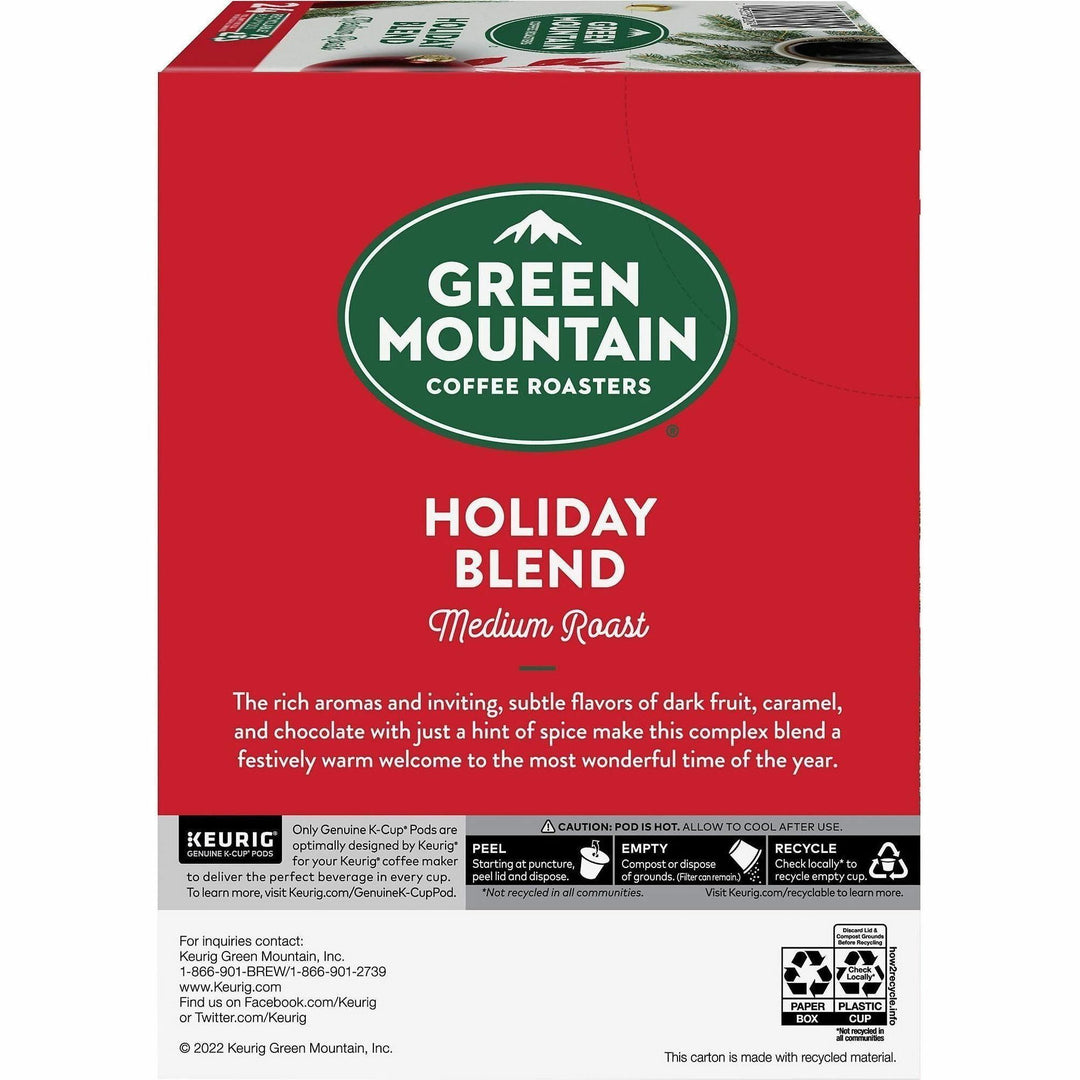 Image of Green Mountain Coffee® Holiday Blend K-Cups, Medium Roast, 96/carton