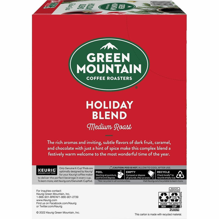 Image of Green Mountain Coffee® Holiday Blend K-Cups, Medium Roast, 96/carton