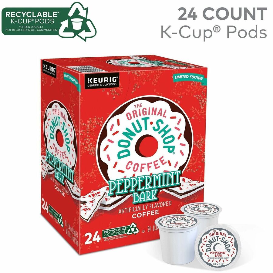 Image of The Original Donut Shop® 7428CT Green Mountain Peppermint Bark Coffee