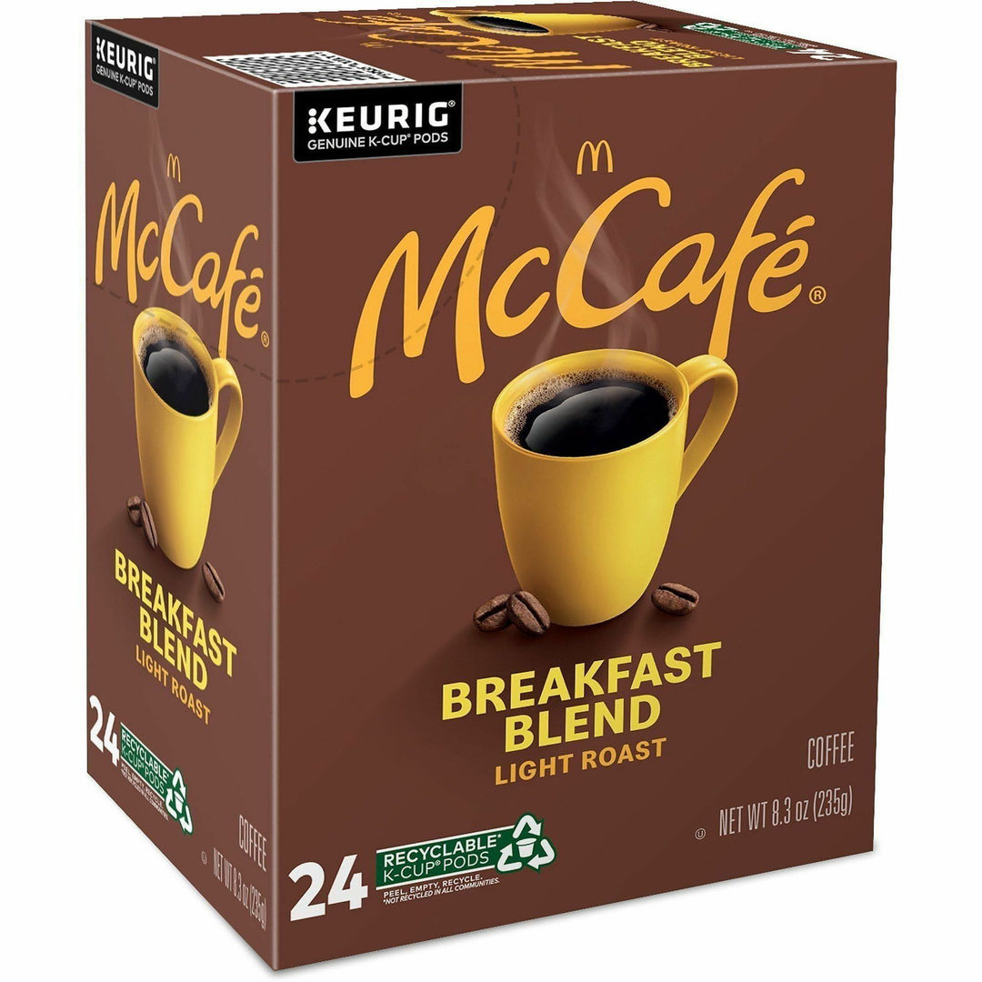 Image of McCafè® 8041CT Breakfast Blend Coffee, Compatible with Keurig K-Cup Brewer, Light, 24 K-Cup, K-Cup, Breakfast Blend, 4 / Carton