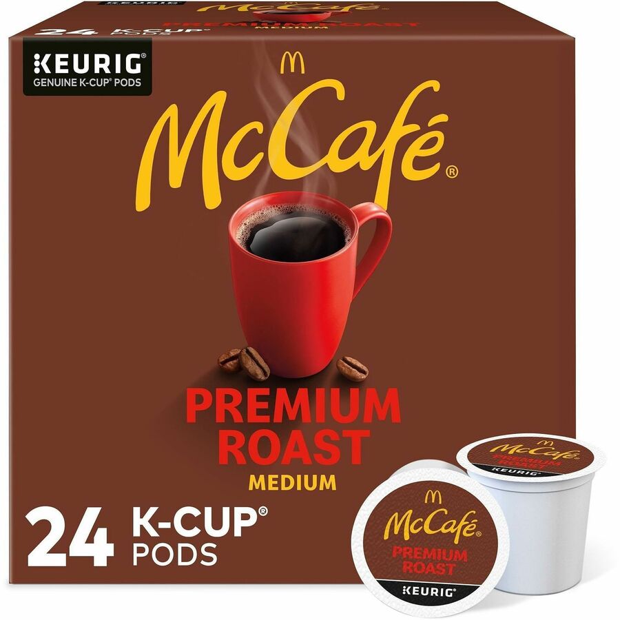 Image of McCafè® 8037CT Premium Roast Coffee, Compatible with Keurig K-Cup Brewer, Medium, 24 K-Cup, K-Cup, Premium Roast, 4 / Carton