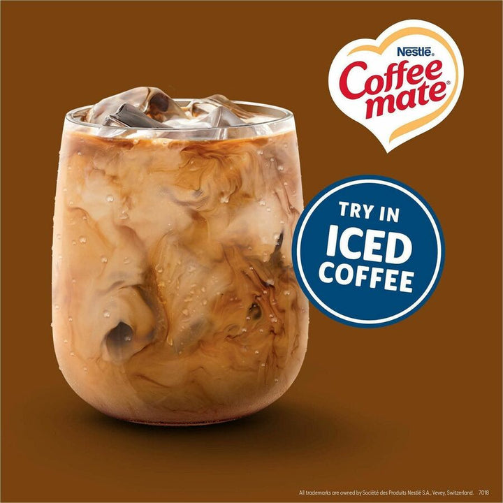 Image of Coffee mate 97955CT Liquid Pump Flavored Creamer, Snickers, Chocolate, Nut, Caramel Flavor, 50.72 fl oz (1.50 L), 300 Serving, 2 / Carton