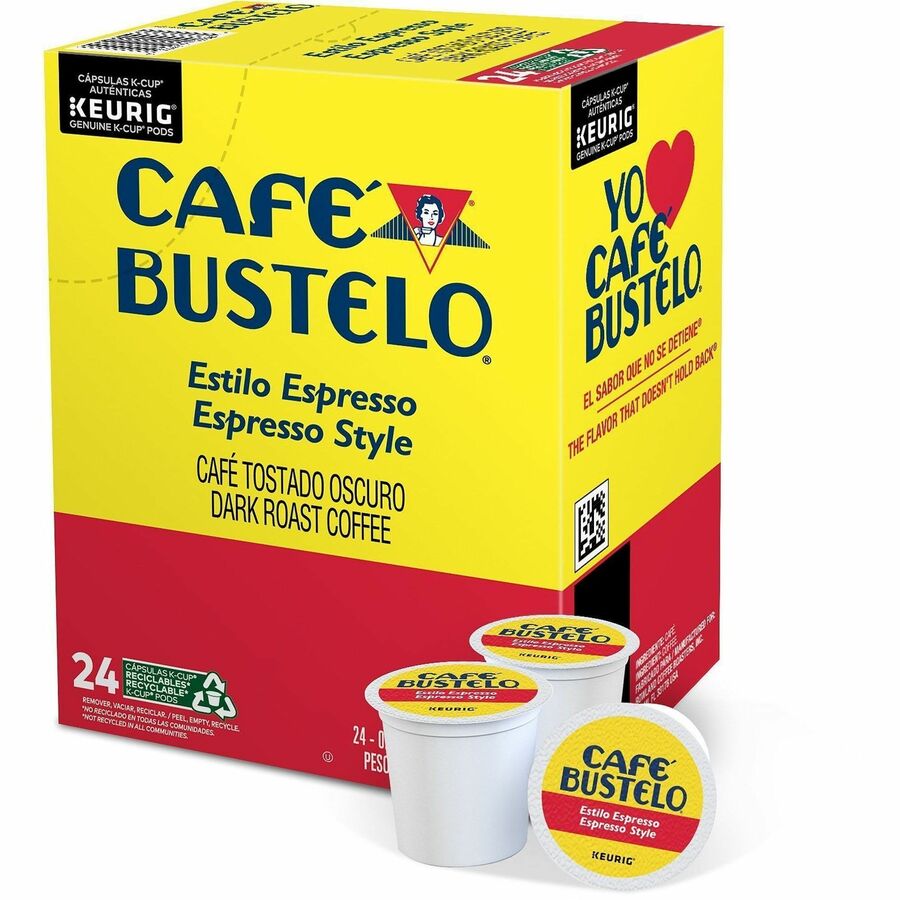 Image of Green Mountain Coffee 8996CT Espresso Style Coffee, Compatible with Keurig K-Cup Brewer, 24 K-Cup, K-Cup, Espresso, Dark Blend, 4 / Carton
