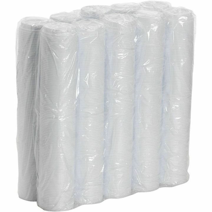 Image of Dixie D9542CT Hot Cup Lid, Dome, Plastic, White, 100 Lids/Pack, 10 / Carton