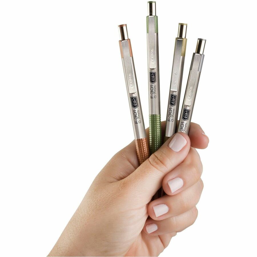 Image of Zebra Pen Signature 27304 F-301 EarthyTones Retractable Ballpoint Pens