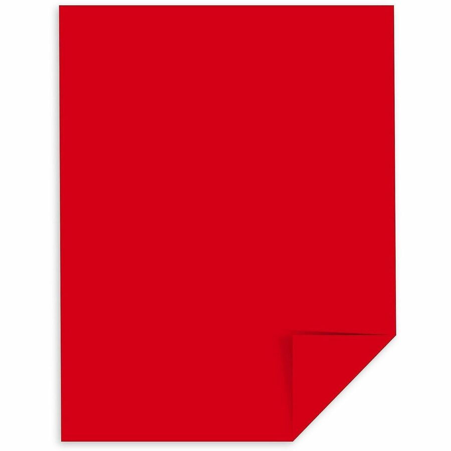 Image of Astrobrights 22551CT Colored Paper, Letter, 8 1/2" x 11 ft, 24 lb Basis Weight, Heavyweight, Acid-free, Lignin-free, Red, 500 Sheets, 10 / Carton
