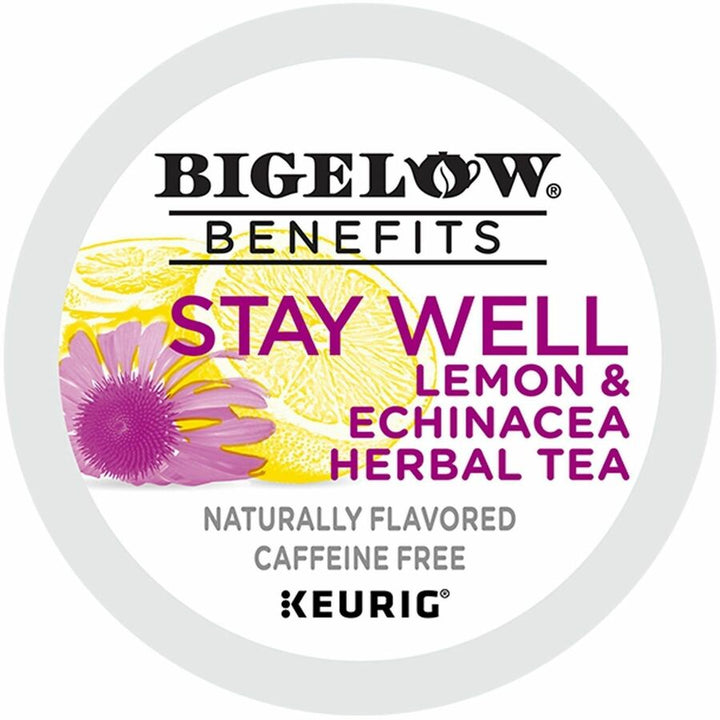 Image of Bigelow® 2025CT Lemon & Echinacea Herbal Tea, 22 K-Cup, Caffeine-free, 4 / Carton
