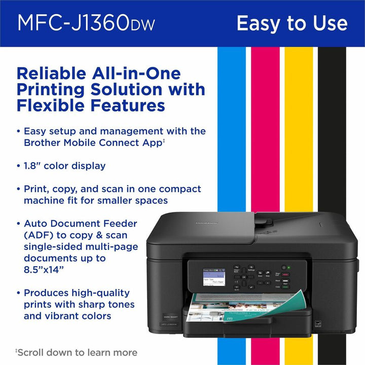 Image of Brother Work Smart MFC-J1360DW Inkjet Multifunction Printer