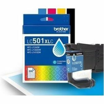 Image of Brother LC501XLC  Ink Cartridge, 500 pages, 1 Each