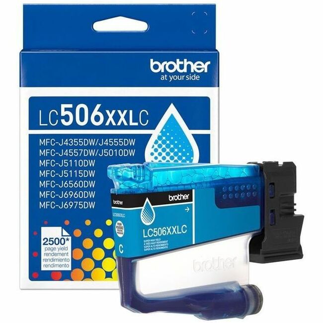 Image of Brother LC506XXLCS LC506XXLC Super High Yield Cyan Ink Cartridge, 2500 Pages, 1 Each