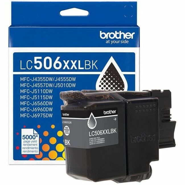 Image of Brother LC506XXLBKS LC506XXLBK Super High Yield Black Ink Cartridge, 5000, 1 Each