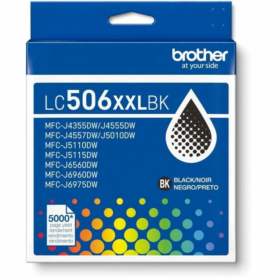 Image of Brother LC506XXLBKS LC506XXLBK Super High Yield Black Ink Cartridge, 5000, 1 Each