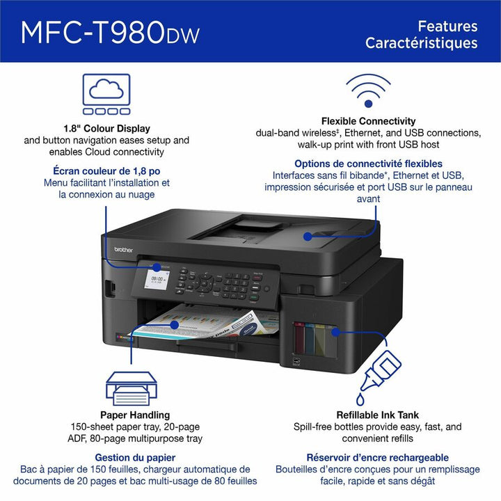Image of Brother MFC-T980DW Inkjet Multifunction Printer