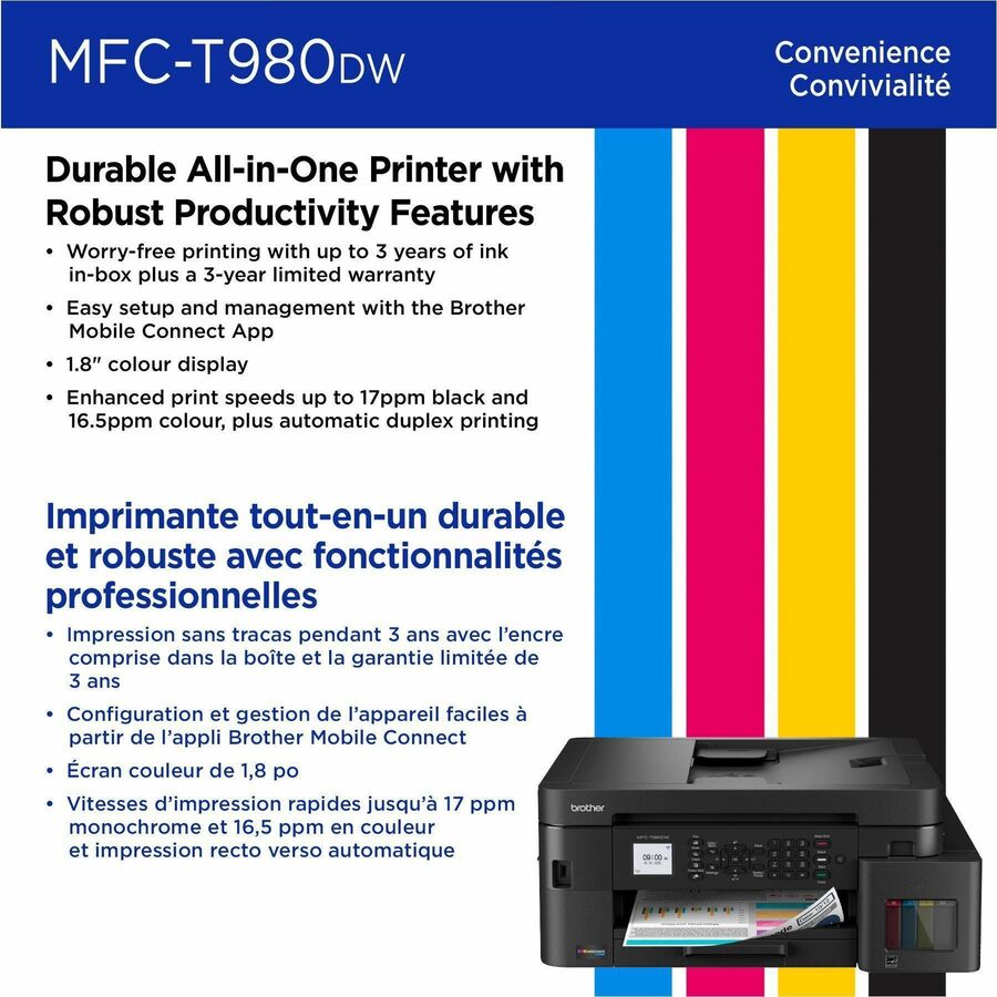 Image of Brother MFC-T980DW Inkjet Multifunction Printer