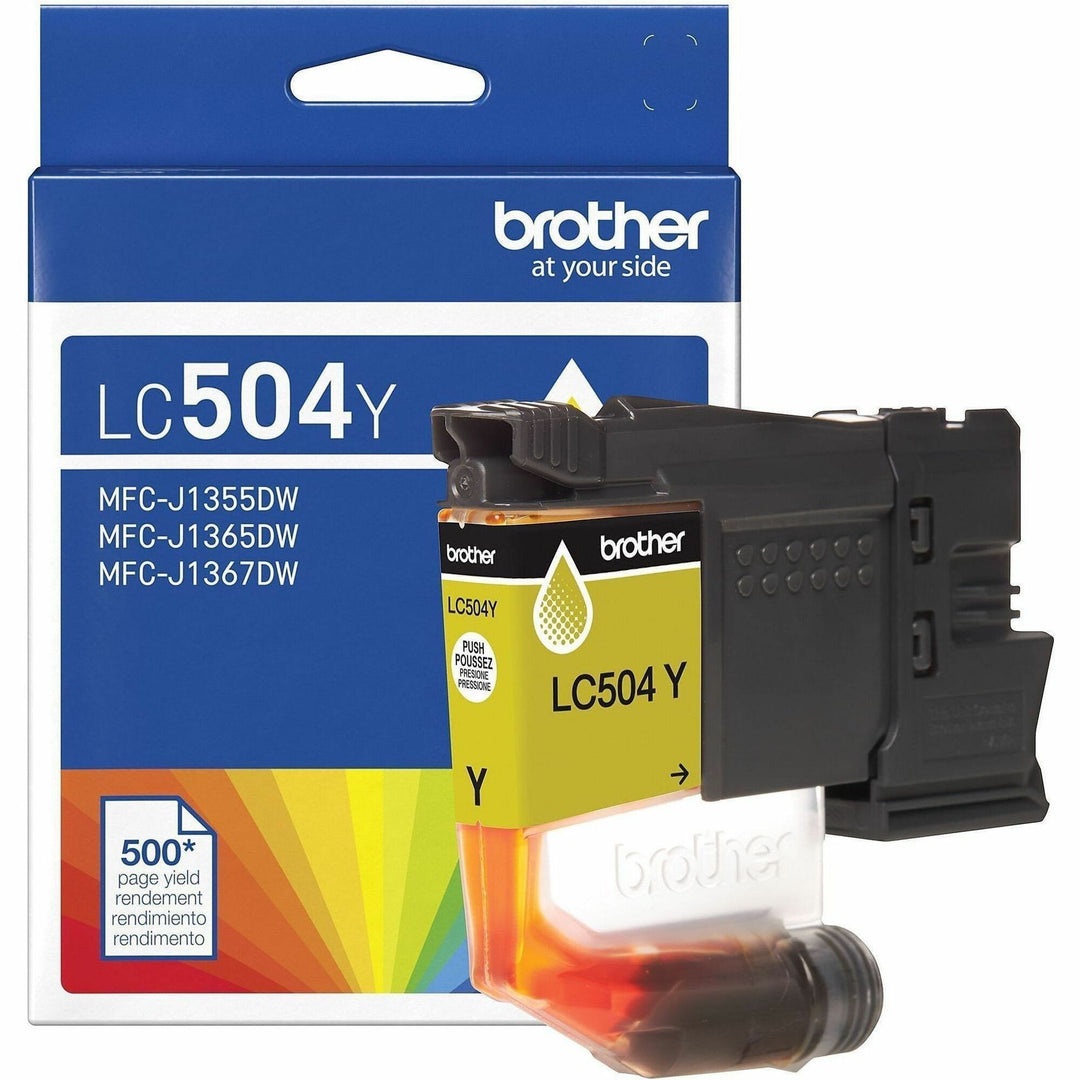 Image of Brother LC504YS Standard Yield Yellow Ink Cartridge (500 pages), 500 Pages, 1 Each