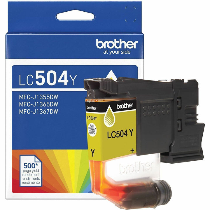 Image of Brother LC504YS Standard Yield Yellow Ink Cartridge (500 pages), 500 Pages, 1 Each
