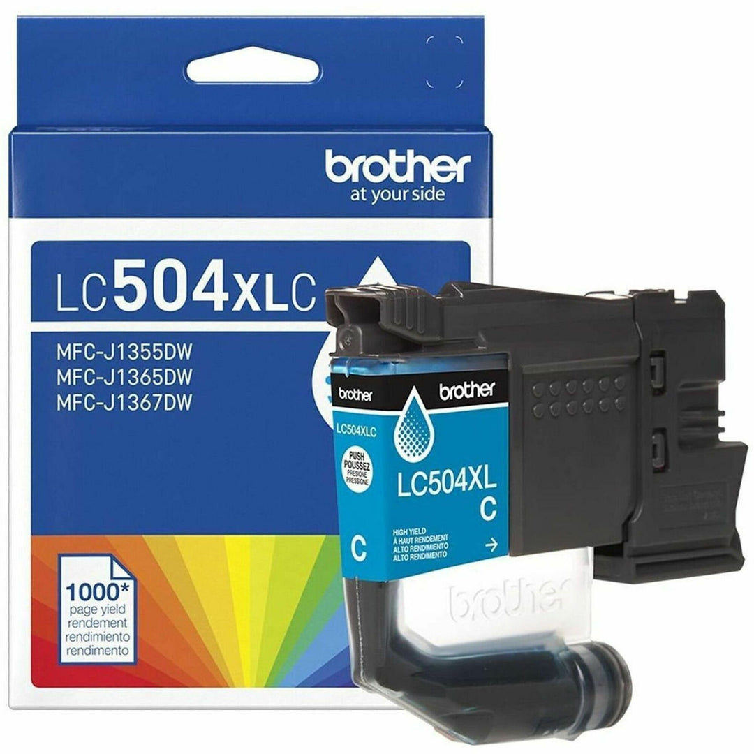 Image of Brother LC504XLC Ink Cartridge, 1,000 pages, 1 Each