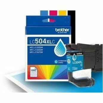 Image of Brother LC504XLC Ink Cartridge, 1,000 pages, 1 Each