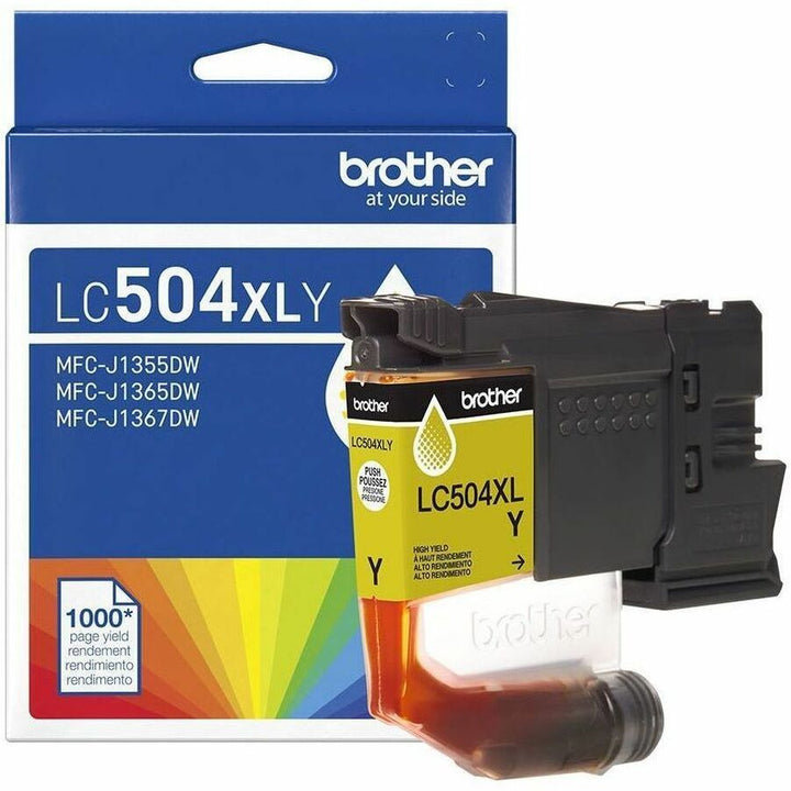 Image of Brother LC504XLY Ink Cartridge, 1,000 pages, 1 Each