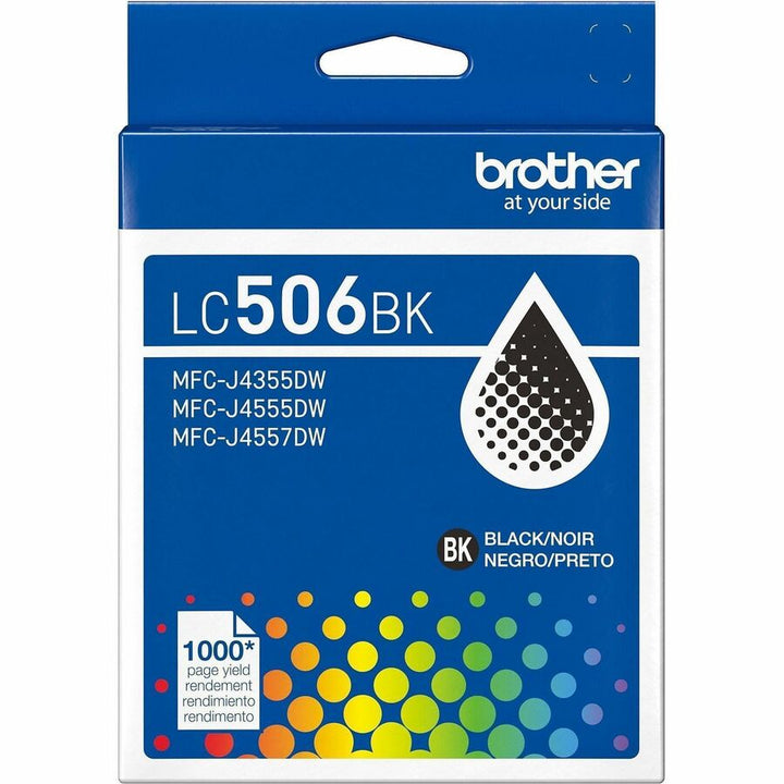Image of Brother LC506BKS LC506BK Standard Yield Black Ink Cartridge, 1000 Pages, 1 Each