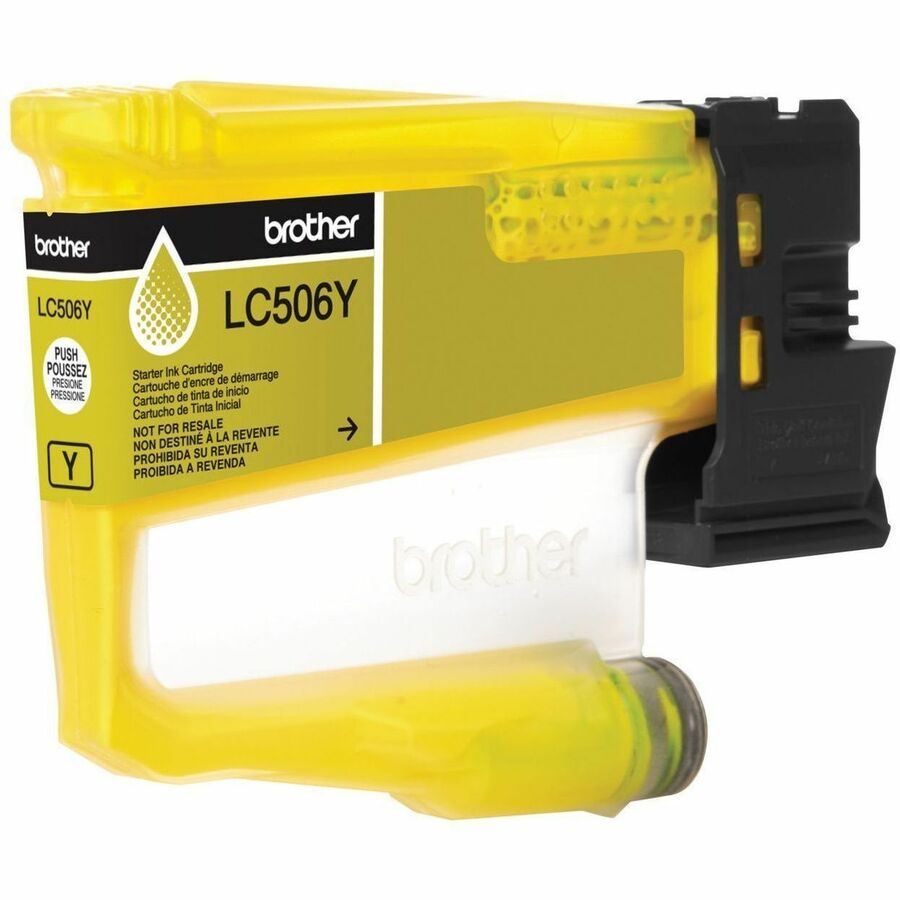 Image of Brother LC506YS LC506Y Standard Yield Yellow Ink Cartridge, 900 Pages, 1 Each