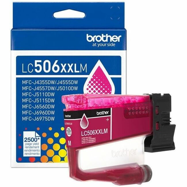 Image of Brother LC506XXLMS LC506XXLM Super High Yield Magenta Ink Cartridge, 2500 Pages, 1 Each