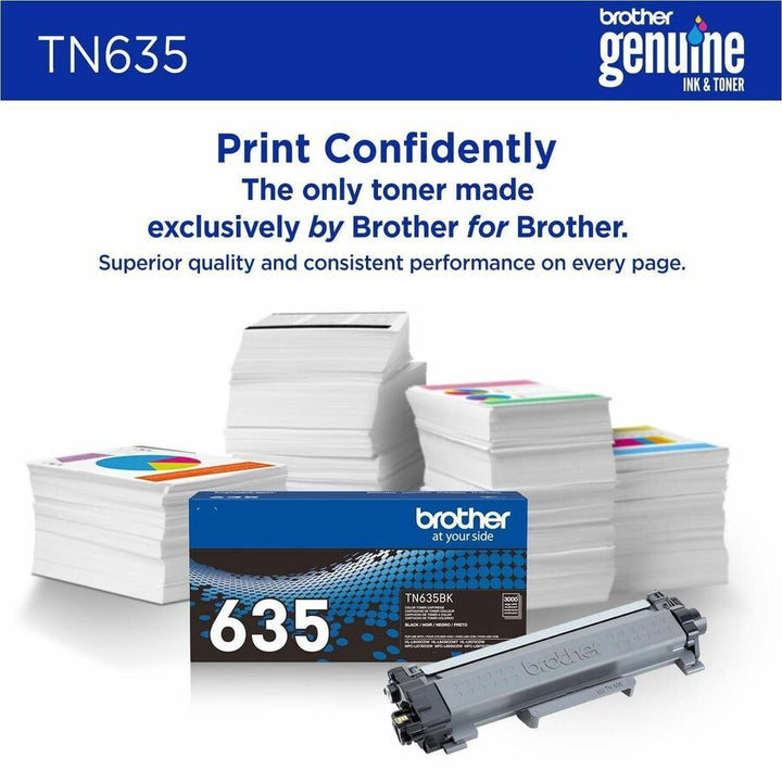 Image of Brother TN635BK Toner Cartridge, 3000 Pages, 1 Each