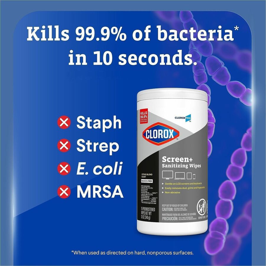 Image of CloroxPro 60724 Screen+ Sanitizing Wipes