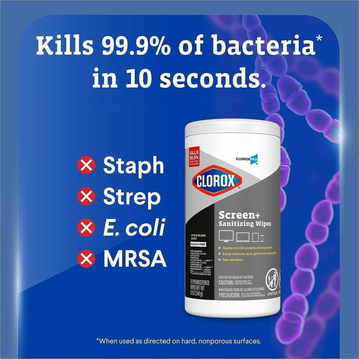Image of CloroxPro 60724 Screen+ Sanitizing Wipes