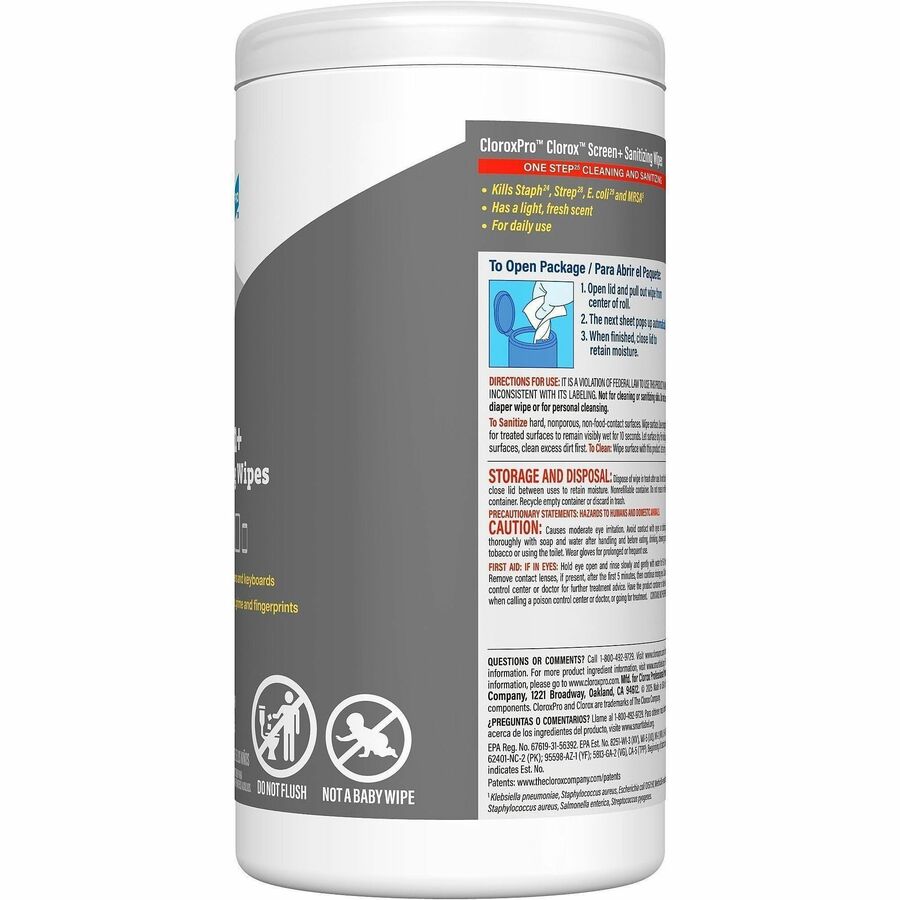 Image of CloroxPro 60724 Screen+ Sanitizing Wipes