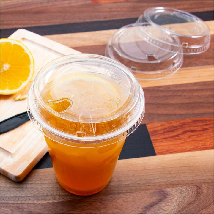 Image of Dart 626NSLCT Strawless Cup Lids, Round, 4" Diameter, Polyethylene Terephthalate (PET), Clear, 100 Lids/Pack, 10 / Carton